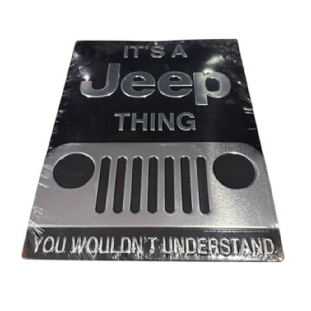 Jeep Metal Tin Sign Unisex‎ OS Black It's A Jeep Thing You Wouldn't Understand